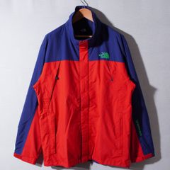 ノースフェイス THE NORTH FACE ナイロンジャケット M ネイビー レッド グリーン 刺繍 ストリート テック アウトドア アメカジ アメリカ 古着 A565