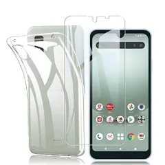対応 AQUOS wish 3 用の ガラスフィルム【1枚ガラスフィルム+1個TPU シリコン ケース】AQUOS wish 3 SH-53D 液晶保護フィルム 高透過率 気泡ゼロ 飛散防止 アクオスウィッシュ 4 クリア シリコン 透明 TPU ケース 落下