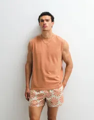 エイソス メンズ トップス ベスト Tシャツ ASOS DESIGN heavyweight oversized Tshirt in washed orange Sunburn オレンジ