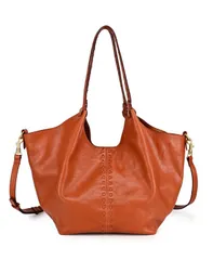 オールドトレンド レディース バッグ レザー OLD TREND Magnolia Smalleather Tote Handbag Cognac Brown ブラウン