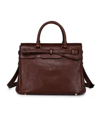 オールドトレンド レディース バッグ OLD TREND Wishbone Medium Satchel Handbag Coffee Brown ブラウン