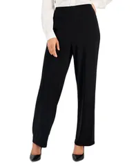 AK アンクライン レディース ボトムス カジュアルパンツ ワイドレッグ ニット AK Anne Klein Womensolid Interlock Twist Yarn Wide Leg Knit