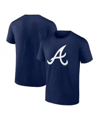 ロゴアスレチック メンズ トップス Tシャツ Logo Athletic Mens Navy Atlanta Braves Logo TShirt Navy ネイビー