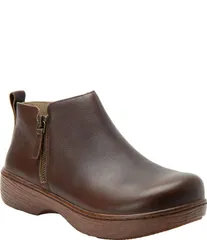 アレグリア レディース シューズ ブーツ・レインブーツ アンクル ブーツ レザー Alegria Oaklee Leather Dual Zip Ankle Booties Java
