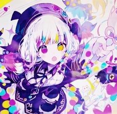 S*8様 魔法少女ノ魔女裁判 まのさば 桜羽エマ 手描きイラスト 色紙