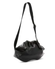 マックイーン レディース バッグ レザー McQueen Manta Leather Messenger Bag Black ブラック