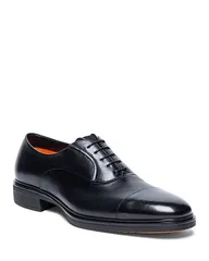 サントーニ メンズ シューズ ドレスシューズ ワンピース キャップ Santoni Mens Cap Toe Dress Shoes Black ブラック