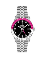ゾディアック レディース アクセサリー 腕時計 Tシャツ Zodiac GMT Automatic Stainless Steel Watch 37mm BlackBlack ブラック
