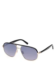 トム・フォード レディース アクセサリー サングラス・アイウェア Tom Ford Maxwell Pilot Sunglasses 59mm BlackBlue Solid ブラック