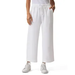 スプレンディット レディース ボトムス カジュアルパンツ ワイドレッグ Splendid Angie Crop Wide Leg Pants White ホワイト