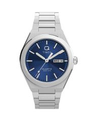 タイメックス レディース アクセサリー 腕時計 Tシャツ Q Timex Continental Day Date Stainlessteel Bracelet Watch 39mm Stainles