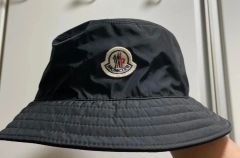 極美品 モンクレール バケットハット 黒 帽子 XL 国内正規品 4K68