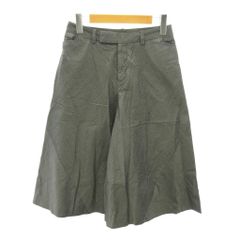マカフィー MACPHEE トゥモローランド ハーフパンツ ショート ワイド ジップフライ ストライプ 36 グレー 0904