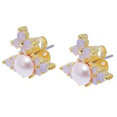 Vivienne Westwood accessories, women's earrings, gold, FEODORA EARRINGS 6201034Y02R928 VIVIENNE WESTWOOD