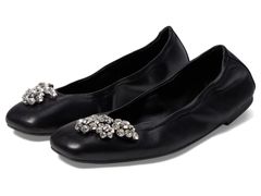 スチュアート ワイツマン レディース シューズ サンダル Stuart Weitzman Crystal Fleur Ballet Flat Black ブラック