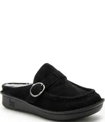 アレグリア レディース シューズ サンダル スエード Alegria Brigid Suede Mules Black ブラック