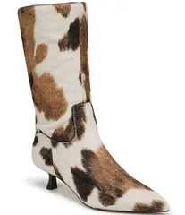 サムエデルマン レディース シューズ ブーツ・レインブーツ プリント Sam Edelman Ramona Cow Print Calf Hair Midress Boots Cafe Multi マ