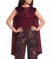 マルケッサ レディース トップス シャツ ドレープ ボディースーツ Muse by Marchesa June Cowl Neck Draped Bodysuit BORDEAUX