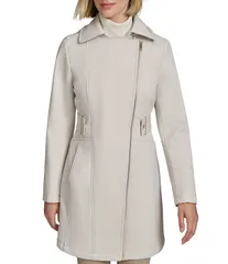 アンドリューマーク レディース アウター ジャケット・ブルゾン アシンメトリー コート Andrew Marc Saylor Hooded Notch Collar Asymmetrical Zip
