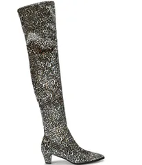 カートジェイガーロンドン レディース シューズ ブーツ・レインブーツ ベルベット ヒール Kurt Geiger London Bloomsbury Velvet Leopard Block Heel