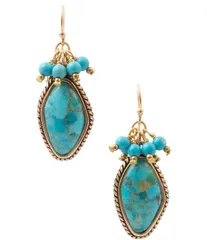バース レディース アクセサリー ピアス・イヤリング Barse Wild Sky Golden Turquoise and Magnesite Drop Earrings Multi マルチカラー