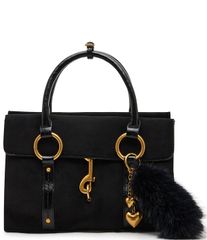 スティーブ マデン レディース バッグ スエード Steve Madden Dunstan Suede Hardware Bag Charm Satchel Bag Black ブラック