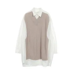 メゾンマルジェラ1 Maison Margiela 1 ワンピース ニットドッキング 長袖 オーバーサイズ S51DL0356 コットン ウール ワンピース レディース Used B