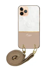 iPhone18 ProMAX アイフォン18プロマックス 大理石 エレガント 大人 可愛い 大人女子 韓国 かわいい 流行り ピンク ベージュ ブラウン グレージュ レザーベルト ストラップ 調節可能 130cm ストラップ付 カラー02