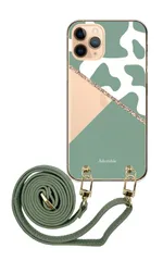 iPhone18 ProMAX アイフォン18プロマックス 牛柄 ウシ柄 アニマル柄 動物柄 キレイ 透明 韓国 おしゃれ ピンク ベージュ ブラウン グレージュ レザーベルト ストラップ 調節可能 130cm ストラップ付 カラー07