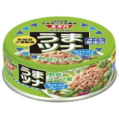 SSK うまツナ ライトツナフレーク オイル無添加 70g缶×24個入| 送料無料 一般食品 缶詰 鮪 まぐろ ツナ フレーク オイル無添加 ストック 保存食 魚介 海産物 ケース買い まとめ買い 新品 備蓄 シーチキン マグロ 自然 健康 こだわり