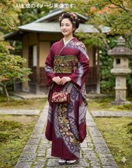 単衣着物 塩沢 お召し 撥水 裄65cm 身丈168cm 居敷当あり 証紙なし 未