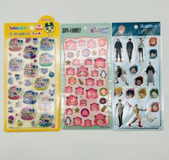 스티커 3종 세트 다마고치 생일 씰 [SPY×FAMILY] Cherigem Sticker [주술회전] 제3기 [사멸회계] 츄루푸쿠시루2