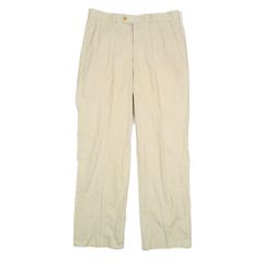 ARMANI COLLEZIONI アルマーニコレッツォーニ スラックスパンツ ストレート ノータック ボトムス 48 ベージュ メンズ 古着 中古 USED