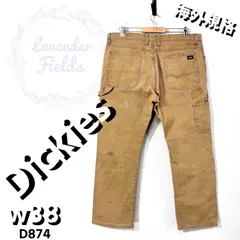 ディッキーズ ペインターパンツD874〇極太ルーズDickies大きいサイズw38キャメルワンポイントロゴアメリカ古着