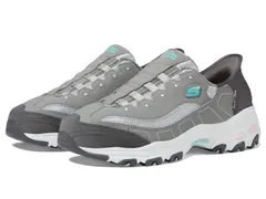 スケッチャーズ レディース シューズ スニーカー Skechers Hands Free SlipIns DLites Grey Light Pink グレー