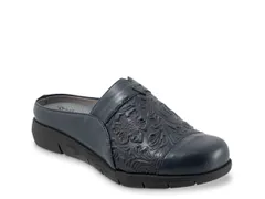 ソフトウォーク レディース シューズ サンダル Softwalk San Marcos Tooling Mule Navy ネイビー
