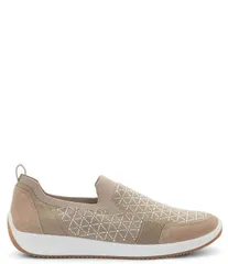 アラ レディース シューズ スニーカー レース ニット ara Lisbon Lace Rhinestonembellished Stretch Knit Sneakersand サンド