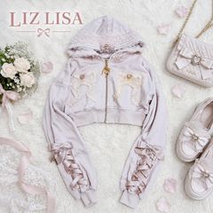 LIZLISA リズリサ フリルリボンクロップドパーカー - メルカリ