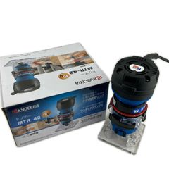 電動工具 トリマー KYOCERA MTR-42 ブルー 付属品完備 コード式 100v
