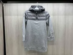 【期間限定】冬MONCLER モンクレール ワンピース ABITO C/CAPPUCCIダウン フード付き スウェット グレー