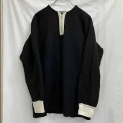 ARCHIVE COMME des GARCONS HOMME 長袖Tシャツ ハーフジップウールカットソー ブラック HT-080190 コムデギャルソンオム