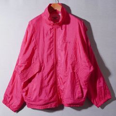 90s リーボック Reebok ナイロンジャケット L ピンクゴールド ロゴ刺繍 ヴィンテージ ユニセックス ストリート オーバーサイズ 古着 J301