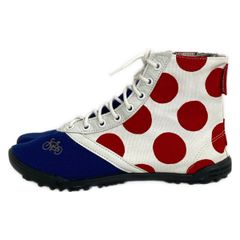 SOU・SOU(ソウソウ) 靴 24cm レディース - 白×レッド×ネイビー ドット柄/足袋/le coq sportif