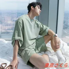 上下セット メンズ 半袖 スポーツウェア 無地 半袖Tシャツ トレーニングウェア ショートパンツ ハーフパンツ セットアップ ルームウェア