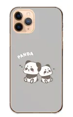 iPhone18_Pro ケース カバー アイフォン18プロ スマホケース ハードケース パンダ ぱんだ キャラクター イラスト 動物 かわいい シンプル パステルカラー ピンク ブルー カラー05