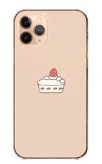 iPhone18_Pro ケース カバー アイフォン18プロ スマホケース ハードケース ショートケーキ ケーキ 苺 スイーツ デザート 可愛い シュール 面白い シンプル イラスト カラー04