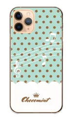 iPhone18_Pro ケース カバー アイフォン18プロ スマホケース ハードケース チョコミント ストロベリー プリン ココア ダークベリー スイーツ ドット 音符 平成 かわいい カラー01