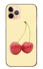 iPhone18_Pro ケース カバー アイフォン18プロ スマホケース ハードケース さくらんぼ サクランボ チェリー フルーツ 果物 韓国 かわいい シンプル ワンポイント カラー04
