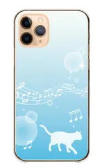 arrows Alpha2 F-51G ケース カバー アローズ アルファ2 スマホケース ハードケース 猫 ネコ ねこ シルエット 動物 音符 音楽 楽譜 星 キラキラ 可愛い かわいい おしゃれ カラー02