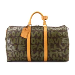 ルイ ヴィトン LOUIS VUITTON モノグラム グラフィティ キーポル 50 ボストン バッグ カーキ M92196 Monogram Graffiti Keepall 90342262